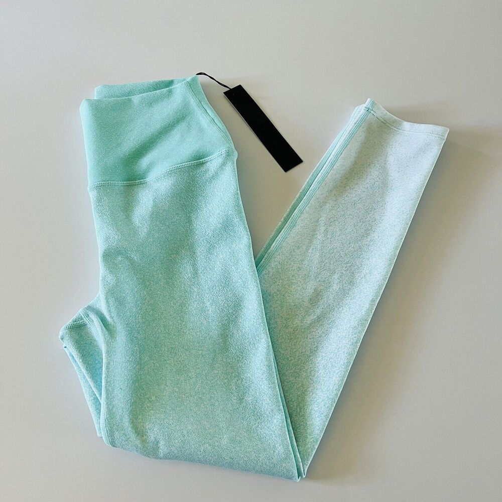 CARBON38 Bright Turquoise White Ombre Jacquard 7/8 Leggings - S